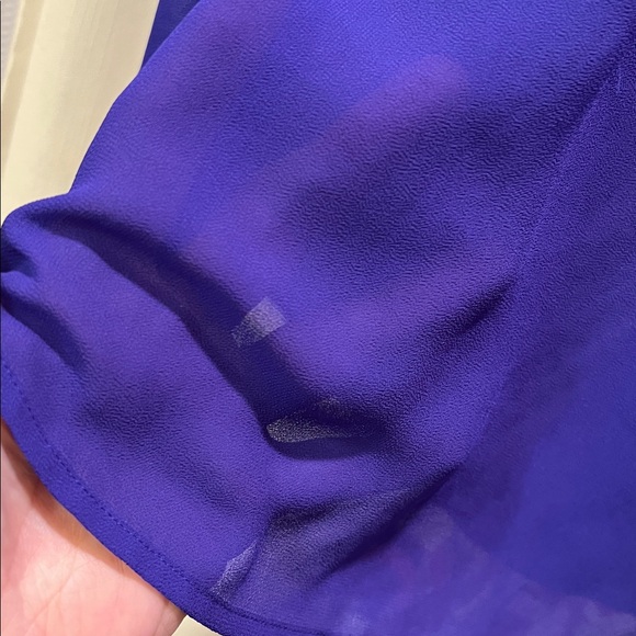 DEEP PURPLE fit for ROYALTY   5 button down w/ruffles - Picture 4 of 5